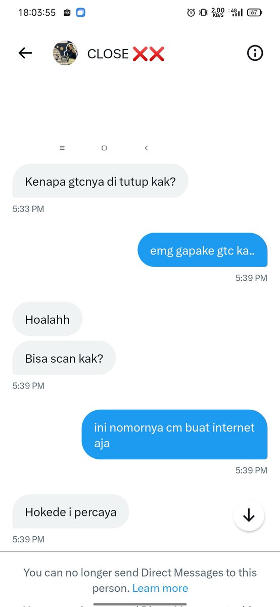 iLlynnnn's tweet photo. Beli pulsa harga 22k aja segala nipu 😅 miskin sekali anda @saechuda
Pantes akunnya tulisan closed. Segala nanya2 kok gada gtc nya wkwk, penipu jaman skrg lebih punya rasa takut ditipu balik ya🤭🤭. Semoga cepat berbuah ya karmanya ✌🏻
#zonauangᅠᅠᅠ
#voucherpulsa
#diskonpulsa https://t.co/bmsm8XjiaP