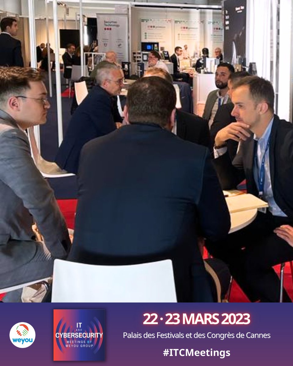 Jour 1️⃣ du salon #ITCMeetings au <a href="/CannesPalais/">Palais des Festivals</a> 👋Les échanges vont déjà bon train entre les exposants et les nombreux visiteurs. Cybersécurité, protection des données, cloud, toutes les solutions sont à découvrir jusqu’à demain !
🏷Badge d'accès gratuit → lnkd.in/eRiJb3ZK