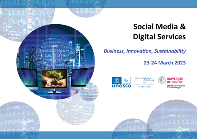 UNIGEnews's tweet photo. Le @newsCUI coorganise un symposium
"#RéseauxSociaux et Services Numériques" qui réunit chercheurs internationaux et des représentant-es du secteur des entreprises, gouvernementaux et de la société civile. 

📅 23 &amp; 24 mars 
📍Genève

Infos et inscription: https://t.co/fYHBMJDEKG https://t.co/YCk9bFejEF