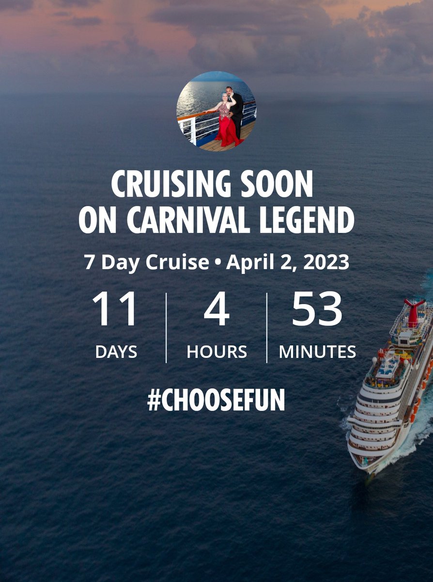 vandercapellen's tweet photo. @CarnivalCruise Tell The Legend I'll see her soon. https://t.co/jbB5rwq6CX