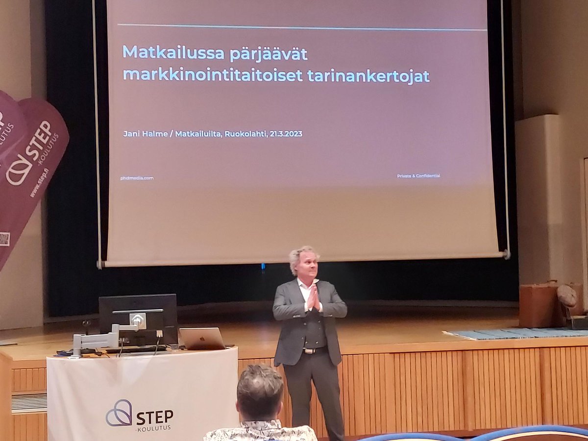 rautjarvenkunta's tweet photo. Jani Halme - kylähullu tuuppari. Arvaatko, miten tämä liittyy matkailuun? Hyviä näkökulmia eilisessä Tulevaisuuden matkailu -seminaarissa STEPillä.
@Janicky #tulevaisuudenmatkailu #stepkoulutus https://t.co/8QOBEkRLql