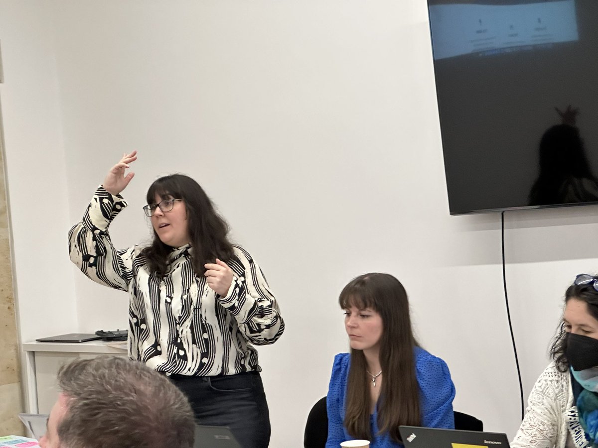 frangp's tweet photo. .@aliciagh_  presents the @creasteam @EUErasmusPlus project framework as the main project outcome This framework is available at https://t.co/NVQuaunAxb https://t.co/ohEWR6uD9C