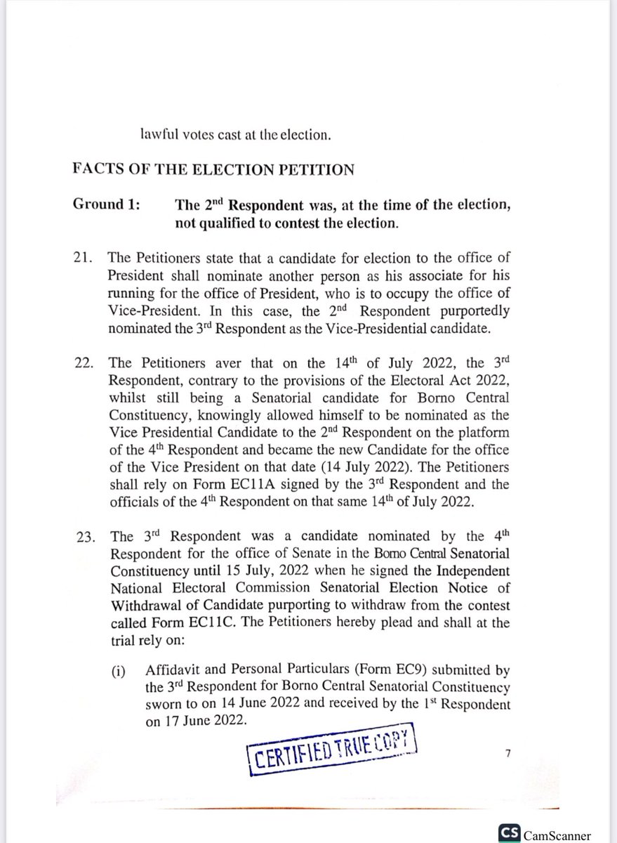 JPAudioMaxx's tweet image. I am one of the lawyers of @NgLabour and after seeing the APC manipulated “summary” of our very intense petition filed yesterday at the court of Appeal, I decided to show the grounds filed here.

Go to Court Peter Obi and LP RCCG Tinubu and APC Olanikpekun Supreme Court US DEA