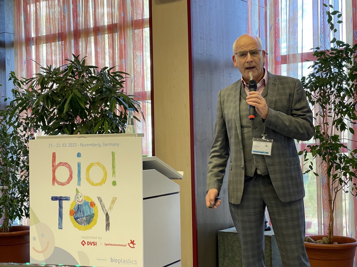 HaraldKaeb's tweet photo. Good Morning from Nürnberg. #bioToy conference, day 2. With about 100 business experts from the #toy and #renewable #circular material sectors and services this is the place to be to drive sustainability and innovation. Michael Thielen opening the second day minutes ago. https://t.co/I9bQVqw3Q7