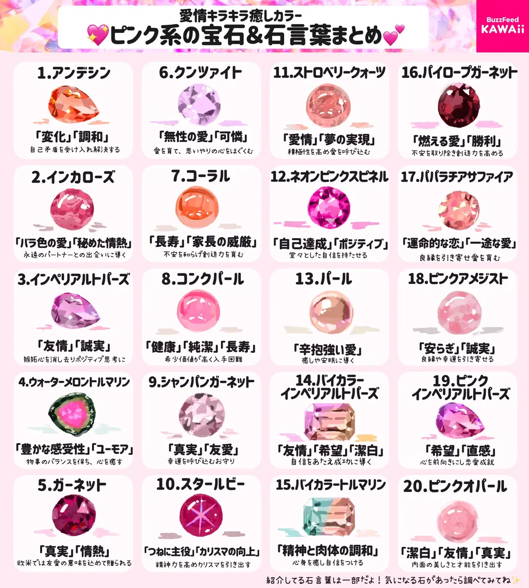 眺めているだけでも楽しい！ピンク系の宝石と、その石言葉のまとめ！