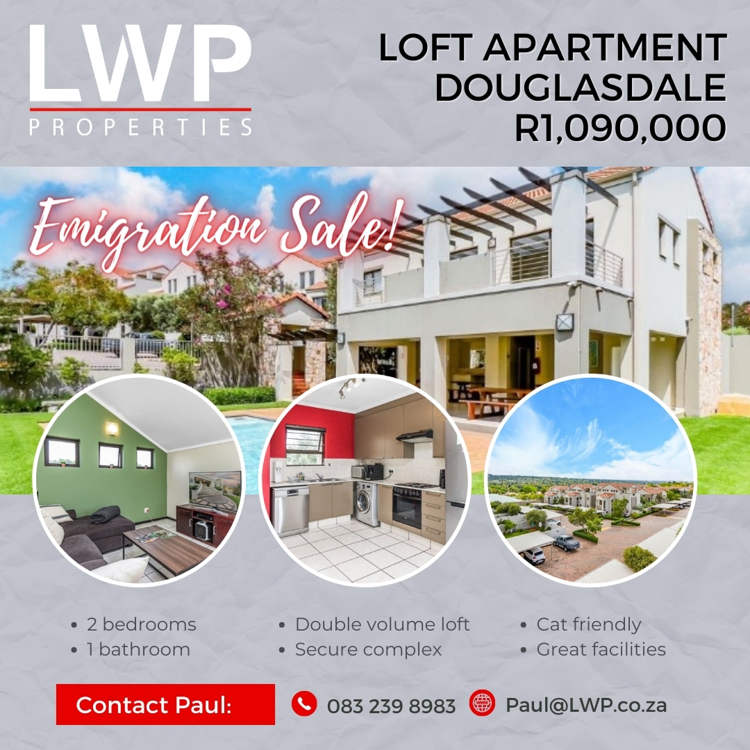 LwpProperties's tweet photo. DON'T MISS OUT! 🌇😍
Big, bright, and beautiful loft apartment with views to die for in the most sought-after complex in Douglasdale, Marrakesh.

PRICED TO GO! DON'T WAIT... 
Paul@LWP.co.za
083 239 8983

https://t.co/Vk7wekiSzL

#forsale #apartment #marrakesh #douglasdale #secure https://t.co/IskuhSR0II