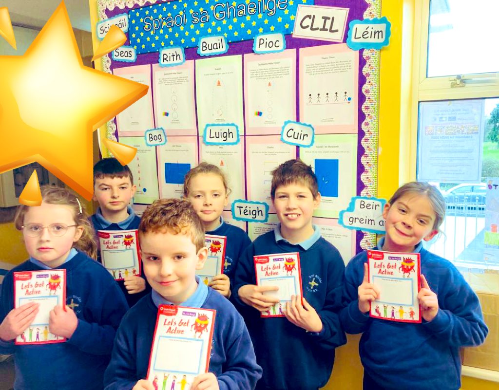 scoilbhrideNS's tweet photo. Our @Irishheart_ie ‘Bizzy booklets’ fit right in here at @scoilbhrideNS We 💚all things active! #wellbeing #learning #improvesconcentration #buildsfriendships #helpingourmindstosmile @MarathonkidsIre @ActiveFlag @HSEschoolsteam @Irishheart_ie @PDST_Hwellbeing https://t.co/nBxuoAFfgX