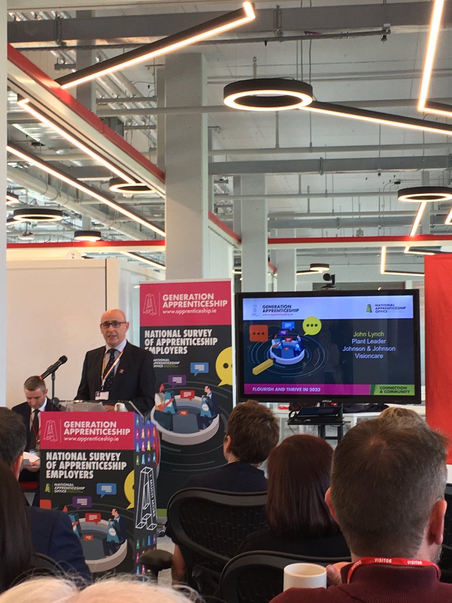 Exciting launch of the National Survey of Apprenticeship Employers this morning at JnJ Limerick. Great opportunities for the future with 66 apprenticeships in place and 9000 employers <a href="/ibec_irl/">Ibec</a> #Apprenticeship #jnj