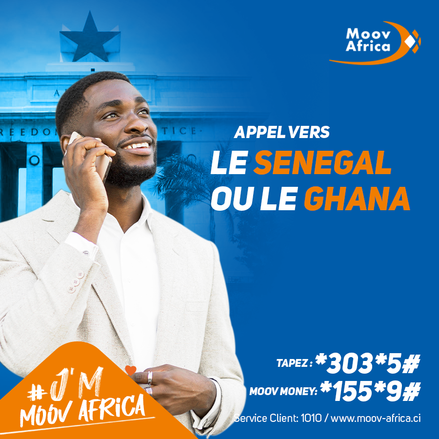 Moovafrica_CIV's tweet photo. Pour vous rapporcher de vos correspondant au Sénégal ou au Ghana, nous avons pensé les meilleurs forfaits pour vous.
tapez *303*5# ou via moov money *155*9#

#JMMoovAfricaCI #JMLaGenerosite https://t.co/v9HpCJXQzs
