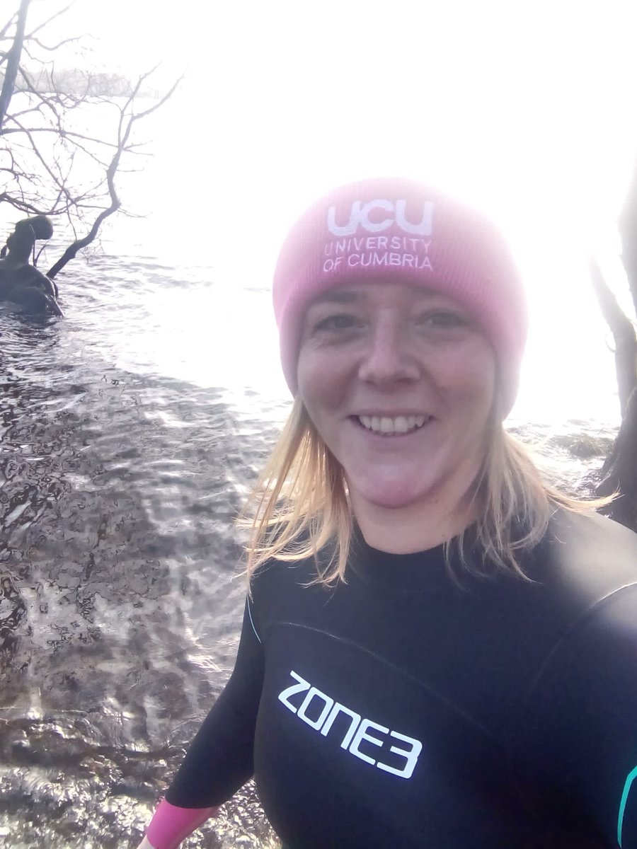 UOCUCU's tweet photo. Sallyβs #DayOfInaction
βMorning wellbeing swim in Bassenthwaite π€© It's almost like there is a correlation between being on strike and my reduced anxiety and stress levels π₯Ήβ https://t.co/CV3inmX3nC