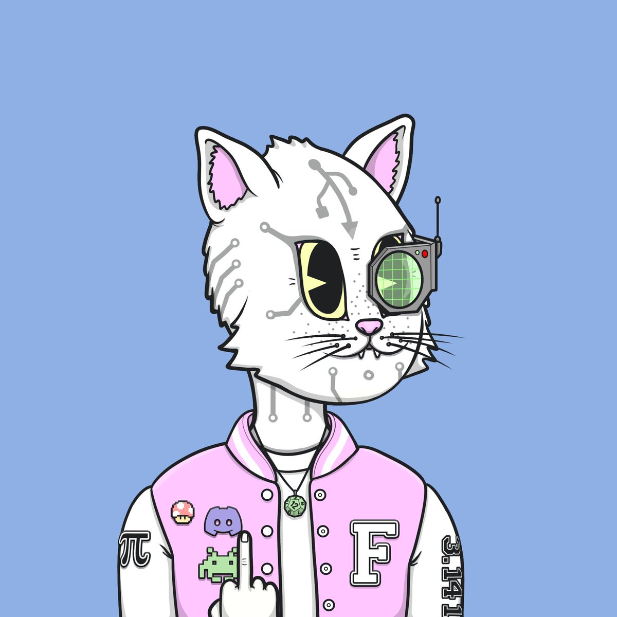 CityofDreams212's tweet photo. Happy Graduation Day! Just want to give a big shout out to my supporters Felix, Garfield, Lion-O, Hello kitty, Sylvester, Tom, Eek, Tony, and Scratchy. Now its time to go back home to my liter box and spend the rest of my 9 lives playing Gears of War. @flunks_nft #FlunkGrad #meow https://t.co/0QjKjayYlK