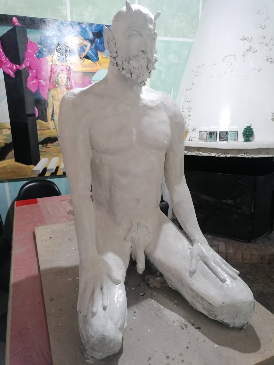 StarsPusher's tweet photo. Satiro #2023 #sculpture #art #clay #myselfs https://t.co/bg0L6OFNpJ