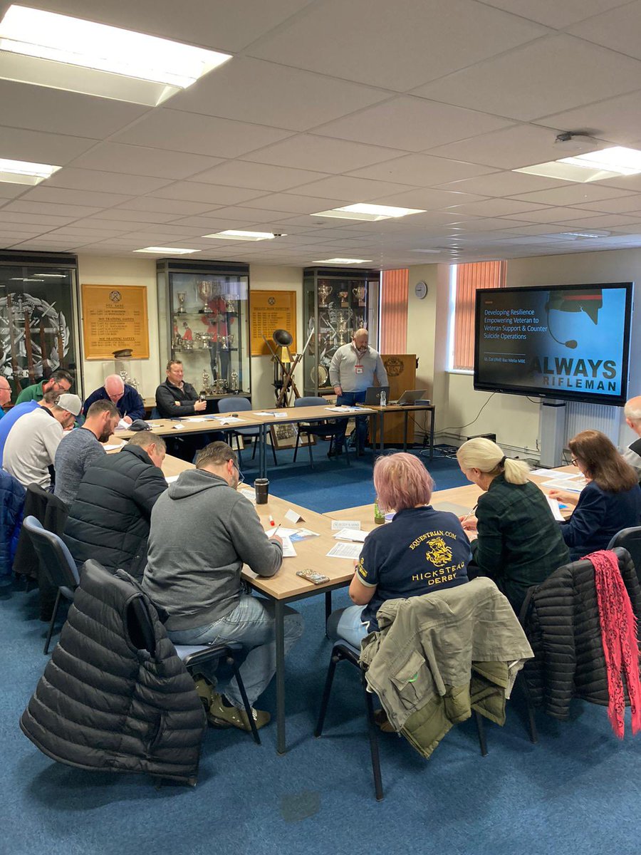 Salamancatrg's tweet photo. Last weekend we were at @LWC_UK with the Always a Rifleman Programme

We delivered a L3 Mental Health course over 2 days to cohort of volunteers,soldiers,officers and veterans of @RiflesRegiment 

Our network is growing but we need more volunteers:

https://t.co/wvLrWorhjN https://t.co/KtWaGwYAiw