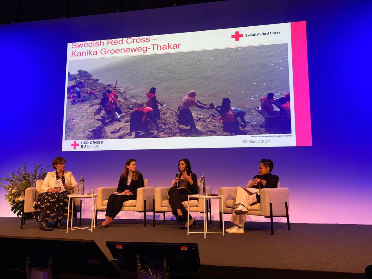 Speaking at the ECHO Partners Segment, Kanika Thakar, Green Response Advisor, describes how we are working to reduce our environmental footprint in the field. <a href="/eu_echo/">EU Civil Protection & Humanitarian Aid 🇪🇺</a> and SRC agree mainstreaming is key, but time, planning and more resources for capacity building is needed.