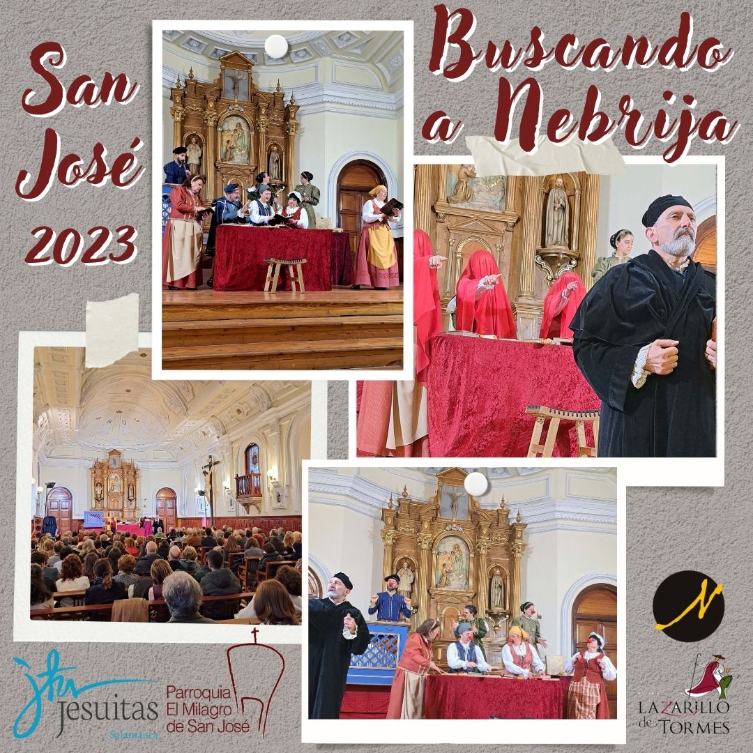 El <a href="/elmilagrosj/">Milagro de San José</a>   ha acogido el 19 de marzo, la 125 representación de la obra "Buscando a Nebrija" a cargo del grupo de teatro «Lazarillo de Tormes».

milagrosj.es/wp/2023/03/21/…
<a href="/sjcastillayleon/">sjcastillayleón</a> 
#buscandoanebrija
