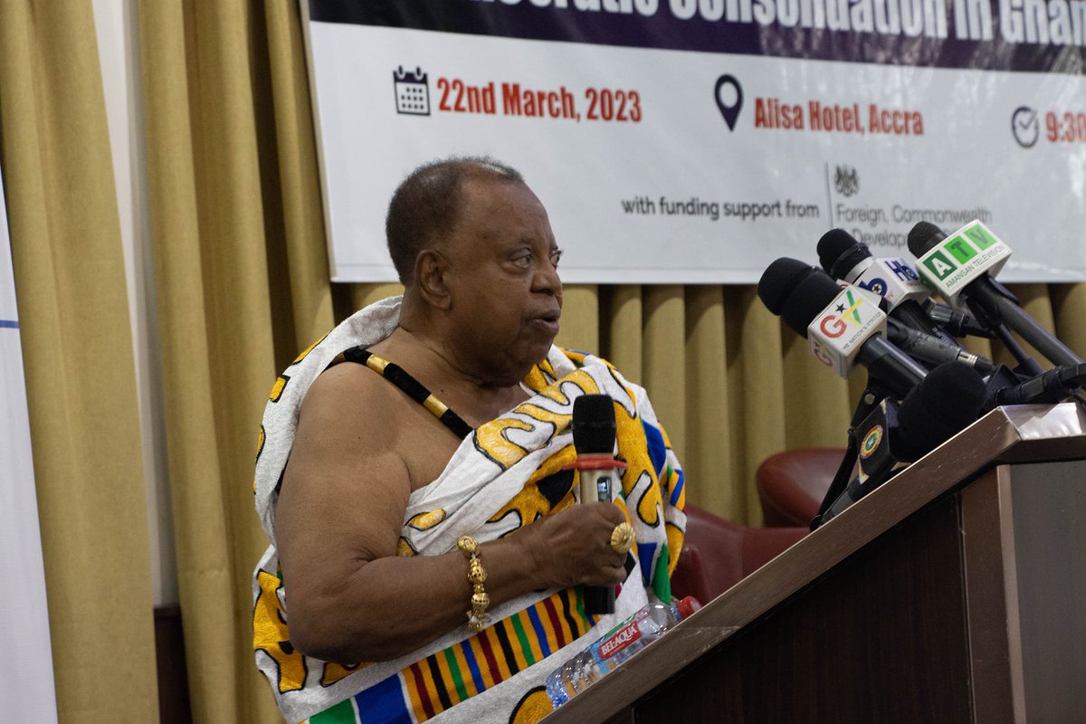 factcheck_ghana's tweet image. The National Peace Council is deeply concerned about the indisputable linkages between disinformation and violent conflicts. Nana S. K. B. Asante, Board Member, National Peace Council.
#CounterDisInformation
#CounteringMisinformation 
#factcheckghana 
#MFWA