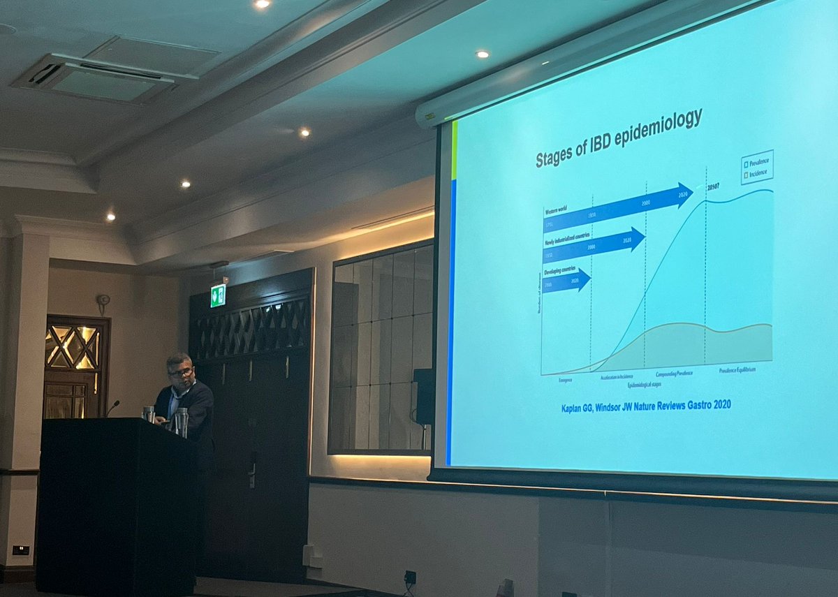 We are thrilled to welcome everyone to the BSG &amp; Rosetrees Trust Interdisciplinary Workshop on #IBD in York this morning for an exciting 2-day event 👋 Our first speaker is <a href="/ibdseb/">Seb</a> presenting on 'The signals from the evolving epidemiology trends in IBD'