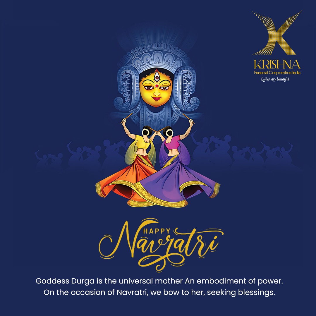 May the nine divine roops of Maa Durga shower choicest blessings on you and your loved ones this Navratri.

#KrishnaFinancialCorporation #NavratriBlessings #MaaDurgaBlessings #NineDivineForms #NavratriWishes #DivineShower #ProsperityAndHappiness