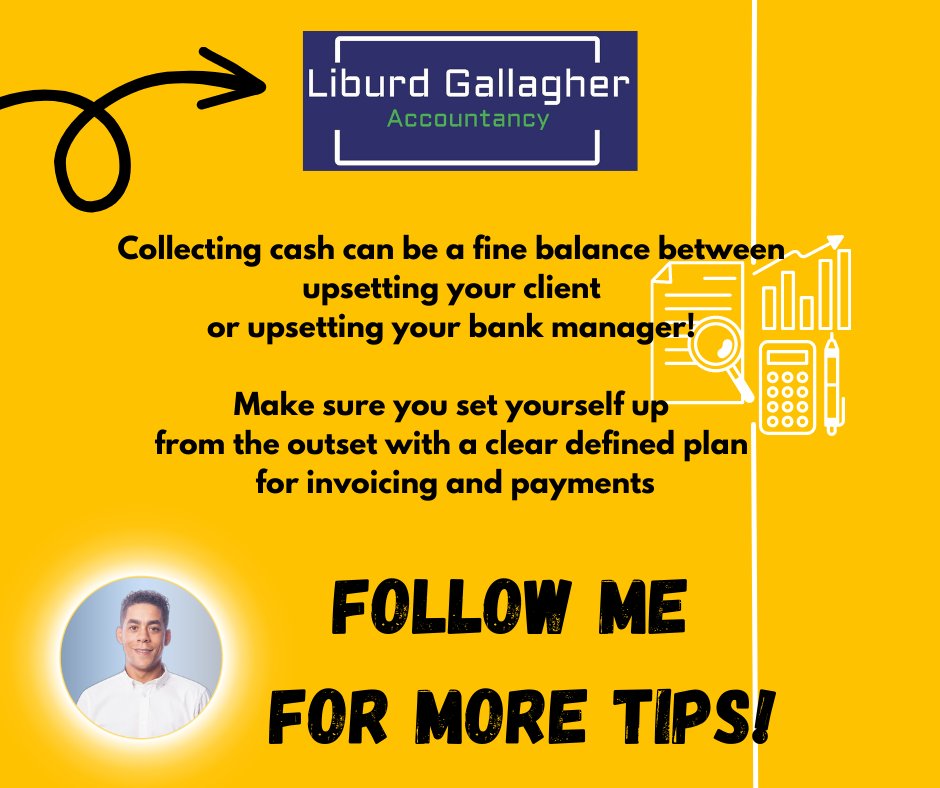 LiburdLtd's tweet photo. Make sure you set yourself up from the outset with a clearly defined plan for invoicing and payments

Do you have any cash collection tips?

#liburdgallagher https://t.co/cCBiMMgxM4
