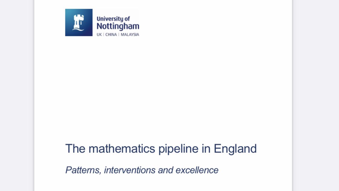 Excited to be at the launch of this fascinating research @andynoyes7 @UniofNottingham @xtxmarkets @kingsmathschool @ExeterMathsSc @LivMathsSchool @CamMathsSchool @LUSoM_ @ICLMathsSchool @LeedsMathSchool @SurreyMathsSch @TalentEd_edu @TheTutorTrust @ArkSchools @UnitedLearning