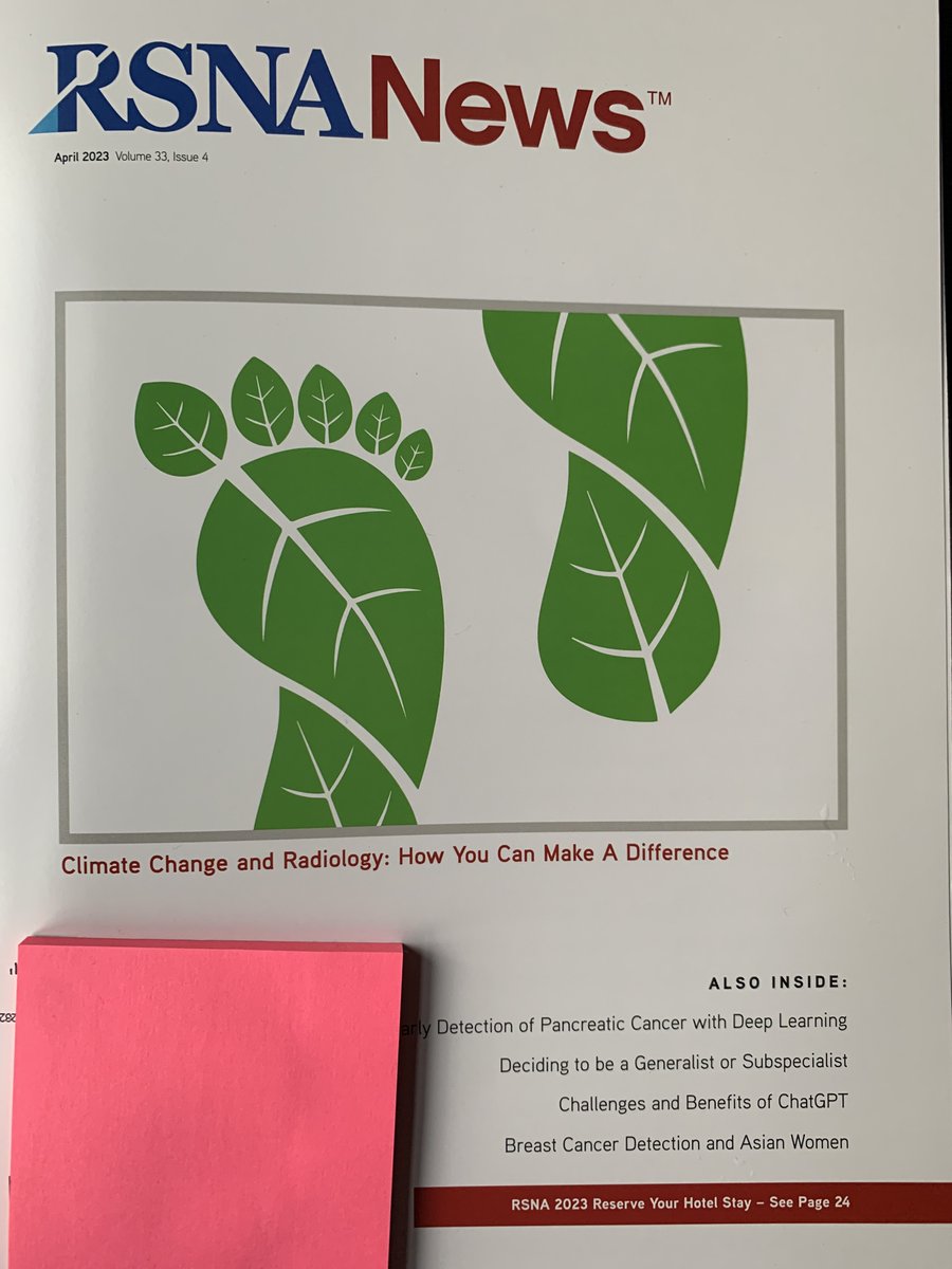 ReedOmary's tweet photo. It's been exactly 1 year since #AUR22 opened w/ meeting theme of Sustainability, Climate Change &amp; Radiology.

Our field has come so far since then:
1. @RSNA News cover👇🏽
2. @RadiologyACR establishes Task Force on Climate &amp; Health
3. @JACRJournal devoting special issue on climate https://t.co/fjgzQNqwXS