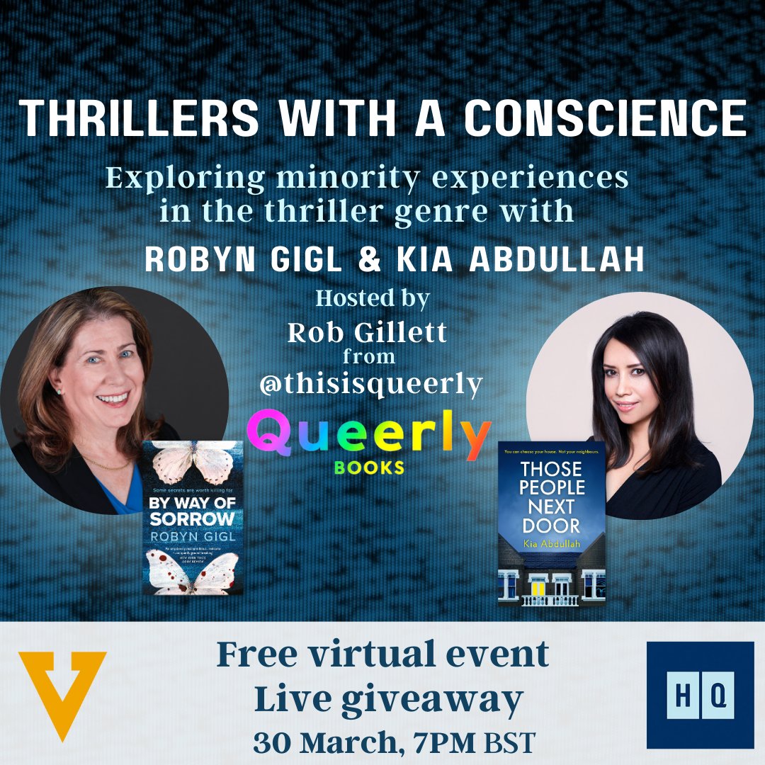 Join us for an evening of thought-provoking discussion with authors @robyngigl and @KiaAbdullah in conversation with @thisisqueerly 's Rob Gillett This free event includes two giveaways of exclusive copies of their books 💫 Link in bio to register! #giveawayuk #bookgiveaway