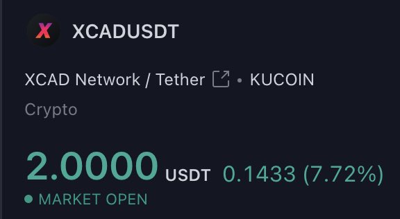 Good to see us back in the 2’s 🤝 #XCAD $XCAD