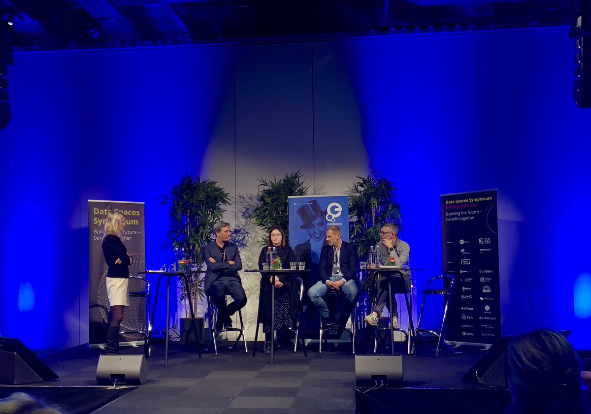 EurResearch's tweet photo. With @Europeanaeu investing more and more efforts on #CapacityBuildimg and offering 24 million textual resources, we see so many points of tangency between the data space for cultural heritage, the @skillsdataspace and the language data space! 💪 #DataSpacesSymposium https://t.co/aiUus38YcA