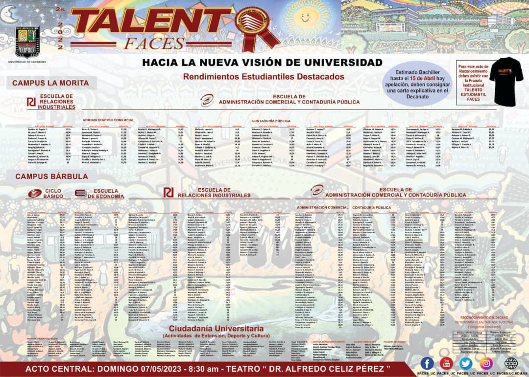 BenitoHamidian's tweet photo. Atención desde #FACESUC felicita junto a un acto de reconocimiento a nuestros estudiantes de ambos Campus (Bárbula y la Morita). En sus emails les llegará en breve la invitación y protocolo para su presencia en el anfiteatro Dr. Alfredo Celis.
Dr. Benito Hamidian
Decano https://t.co/lMrtcQSaX3