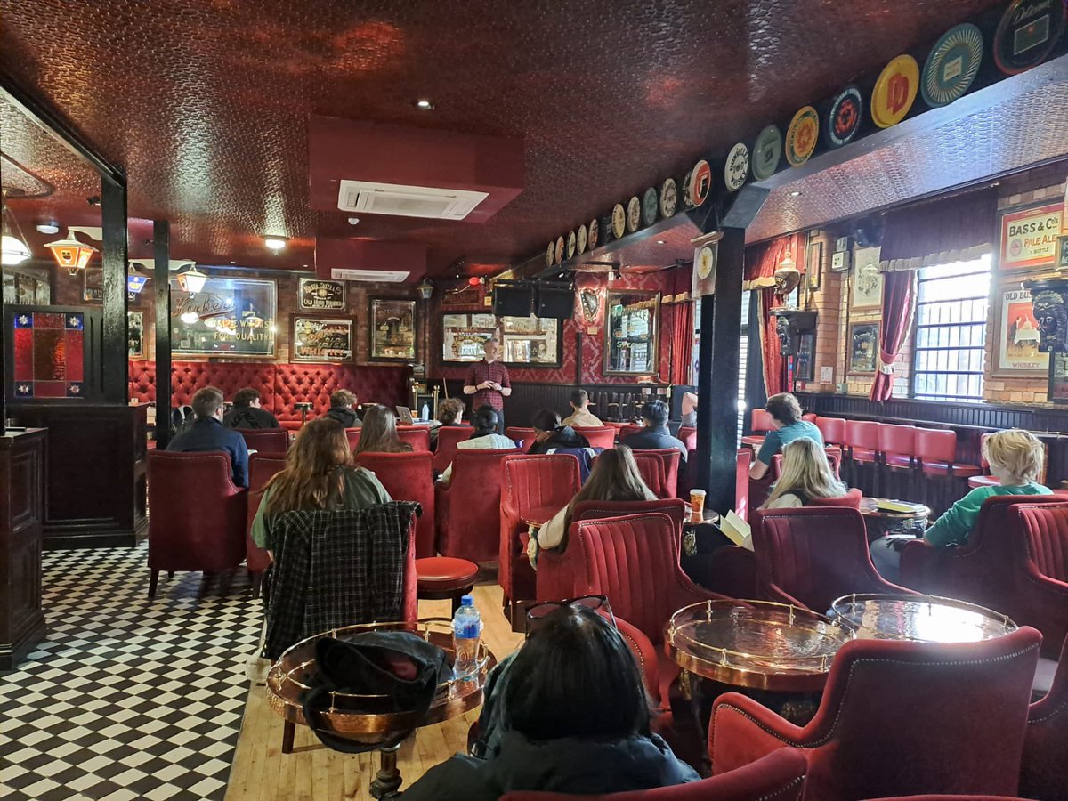 mmcccabe's tweet photo. Get into Bartending #2 - 16 new recruits to the hospitality industry looking forward to learning how to look after our customers and how to pour the perfect pint today @HarpBarBelfast #getintohospitality #skillup @e3_belfastmet @bfastmet @HospUlster @DestinationCQ https://t.co/iMbQ0Y6b68