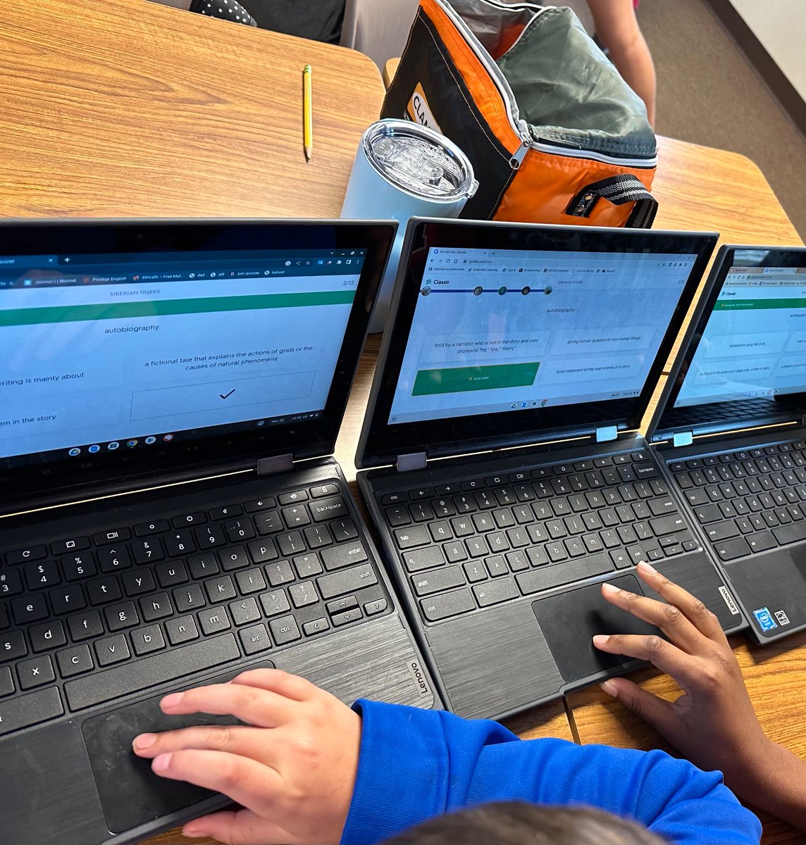 Fifth grade was so engaged playing Quizlet Live to review essential STAAR vocabulary!  Way to go!  #twehowl <a href="/TWEHowl/">Tom Wilson Elementary</a>