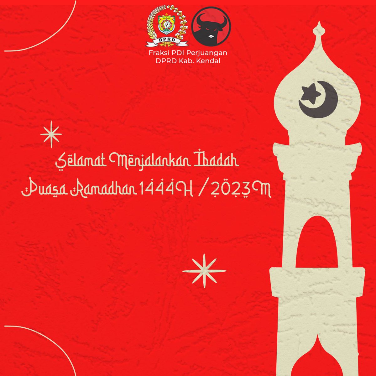 Selamat menjalankan ibadah puasa Ramadhan bagi saudara muslim kami
Semoga puasa kita diterima dan membawa keberkahan serta kedamaian dalam kehidupan... Amiin

#Ramadan 
#PDIPerjuangan