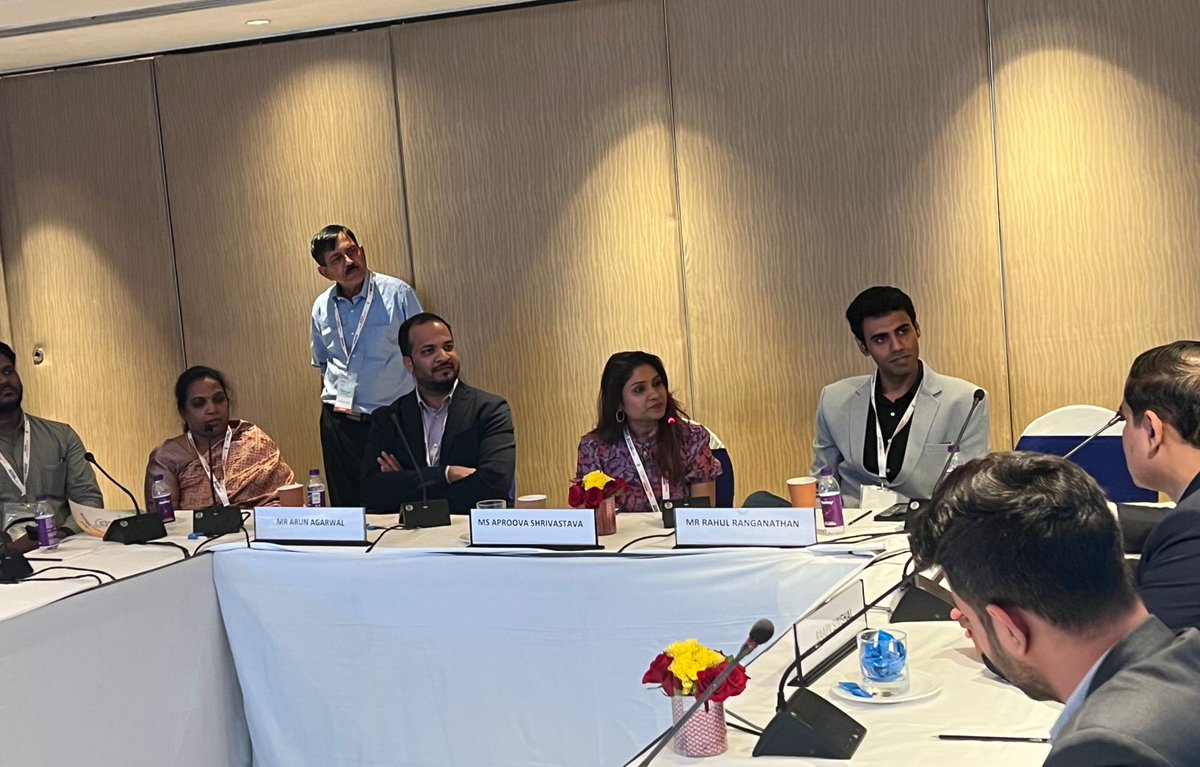 Welcoming our panelists Ms. Apoorva Shrivastava, Founder &amp; CEO, <a href="/resolve3601/">resolve360</a>, <a href="/arun_janitri/">Arun Agarwal</a>, Founder, <a href="/janitri_innovat/">Janitri Innovations</a> and Mr. Rahul Ranganathan, CEO, <a href="/NuGenomics_/">NuGenomics</a> for an interactive session on 'Fund Sights and Growth Journey' at the #NATHEALTHAnnualSummit.