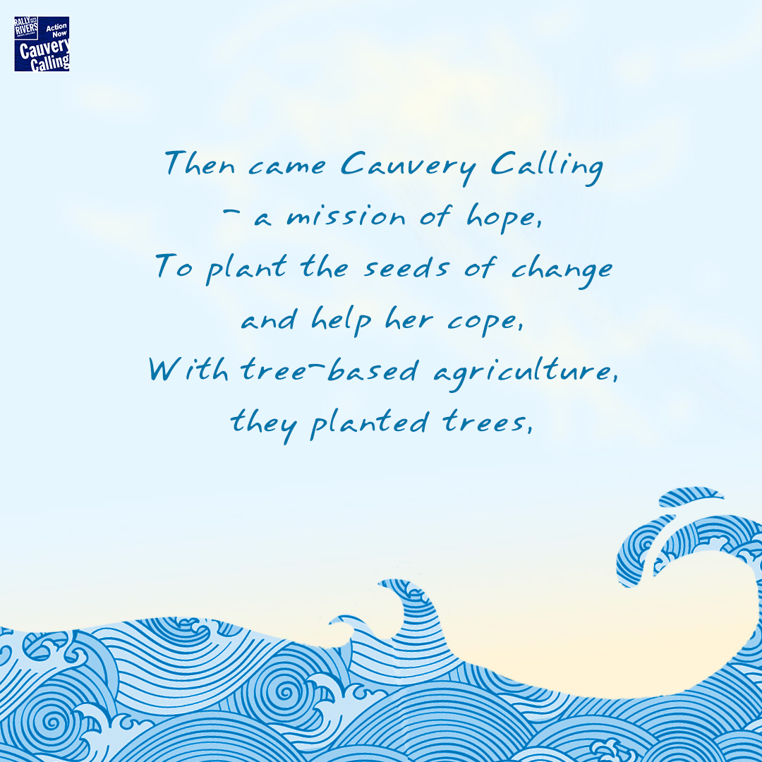 Here is a poem that ChatGPT wrote on Cauvery Calling. On this #WorldWaterDay, let us pledge to conserve our precious water resources and support #CauveryCalling to revive our rivers and sustain our planet.

Read the full version on Instagram bitly.ws/BWee