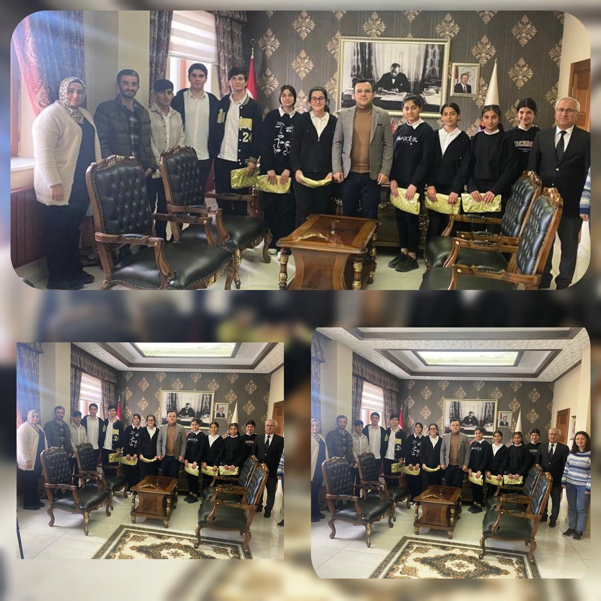 Bingöl'de yapılan Spor müsabakaları sonucunda derece yapan  öğrencilerimizi makamında ağırlayan Sayın Kaymakamımız Gökay İçen'e ve İlçe Milli Eğitim Müdürümüz Sayın Hüseyin Yalçın'a çok teşekkür ediyoruz. 🤲💯
<a href="/icengokay/">Gökay İÇEN</a>
<a href="/KigiKaymakam/">T.C. Kiğı Kaymakamlığı</a>
<a href="/kigimem12/">kigimem</a>