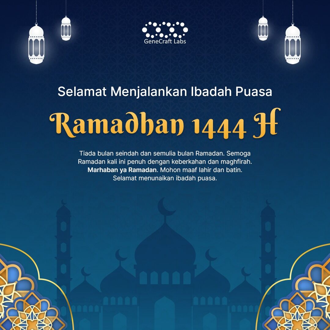 GeneCraftLabs's tweet photo. Tiada bulan seindah dan semulia bulan Ramadan. Mohon maaf lahir dan batin. Selamat menunaikan ibadah puasa. 🙏✨

#genecraftlabs #puasa #ramadan #syawal #ramadhan2023  #ramadhan1444H https://t.co/UvdReTnrlt