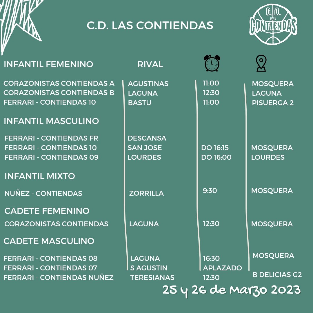 cdlascontiendas's tweet photo. Próxima Jornada
#GoContiendas💚 https://t.co/3SlKgsESRE