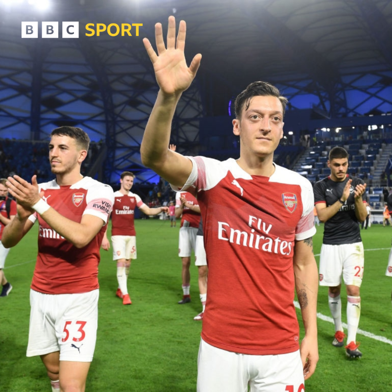 BBCSport's tweet photo. Mesut Ozil has retired from football 👏

"It's become more and more clear that it's time to leave the big stage."

#BBCFootball