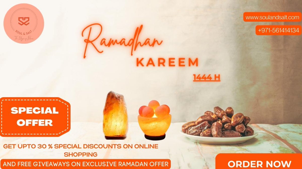 Salt2Soul's tweet photo. Embrace the spirit of Ramadan with our exclusive offer! Enjoy delicious meals and unbeatable savings this holy month. Hurry and order now!
#ramadan #sale #exclusive #business #entrepreneur #uae #decor #pink #shopping #nature #homedecor https://t.co/Ysg2nl6ok8