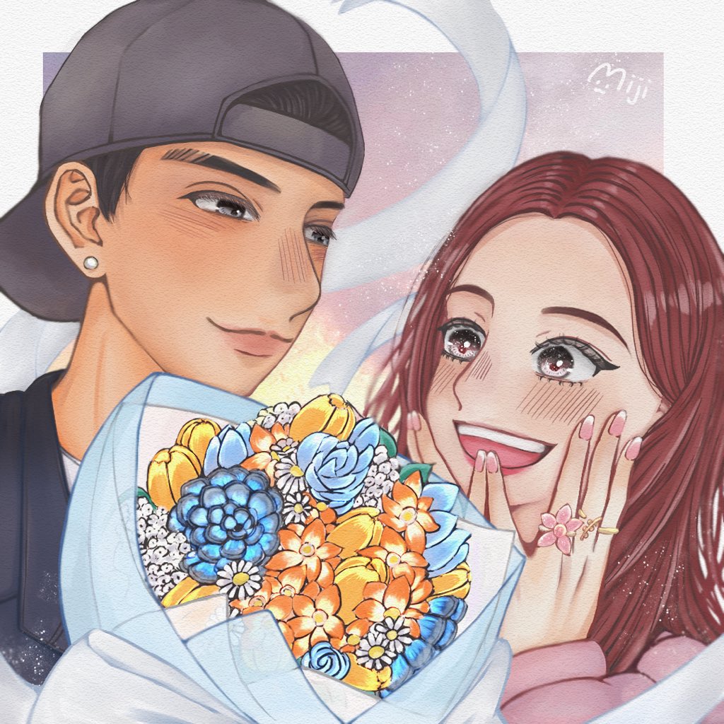ご依頼してくださった
カップル様の似顔絵👫です!

好きなものをお聞きして
詰め込みました🌼*･
 
#似顔絵 #イラスト #花イラスト 
#イラスト好きな人と繋がりたい 
#絵描きさんと繋がりたい