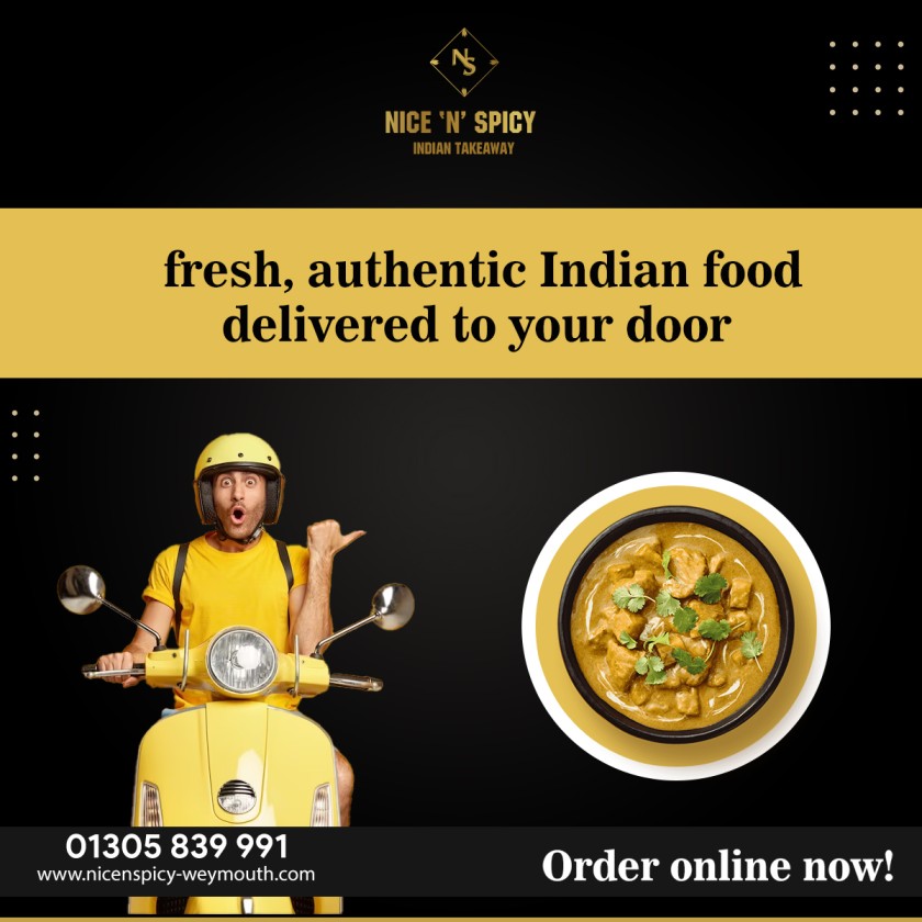 NiceN_Spicy's tweet photo. Craving Indian food? We got you 😉 

Order now on our website and have fresh, authentic Indian food delivered to your door! 💙        

🏨 176 Dorchester Rd, Weymouth, DT3 5HU
📞 01305839991
🌐 https://t.co/pKHkXyhyyc

#nicenspice #bestfood #indianfood #weymouth #nearme https://t.co/XBXDD3dvni