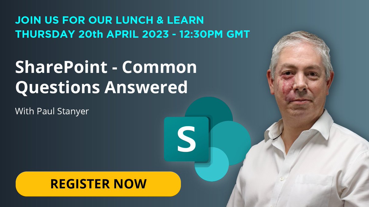 pstechmsp's tweet image. Get ready for a 20-minute webinar filled with live demos! &quot;SharePoint - Common Questions Answered&quot; will cover finding the right site, syncing SharePoint, and maximising collaboration. 

Register now: us06web.zoom.us/webinar/regist…

#SharePoint101 #SharePointTips #SharePointFAQ