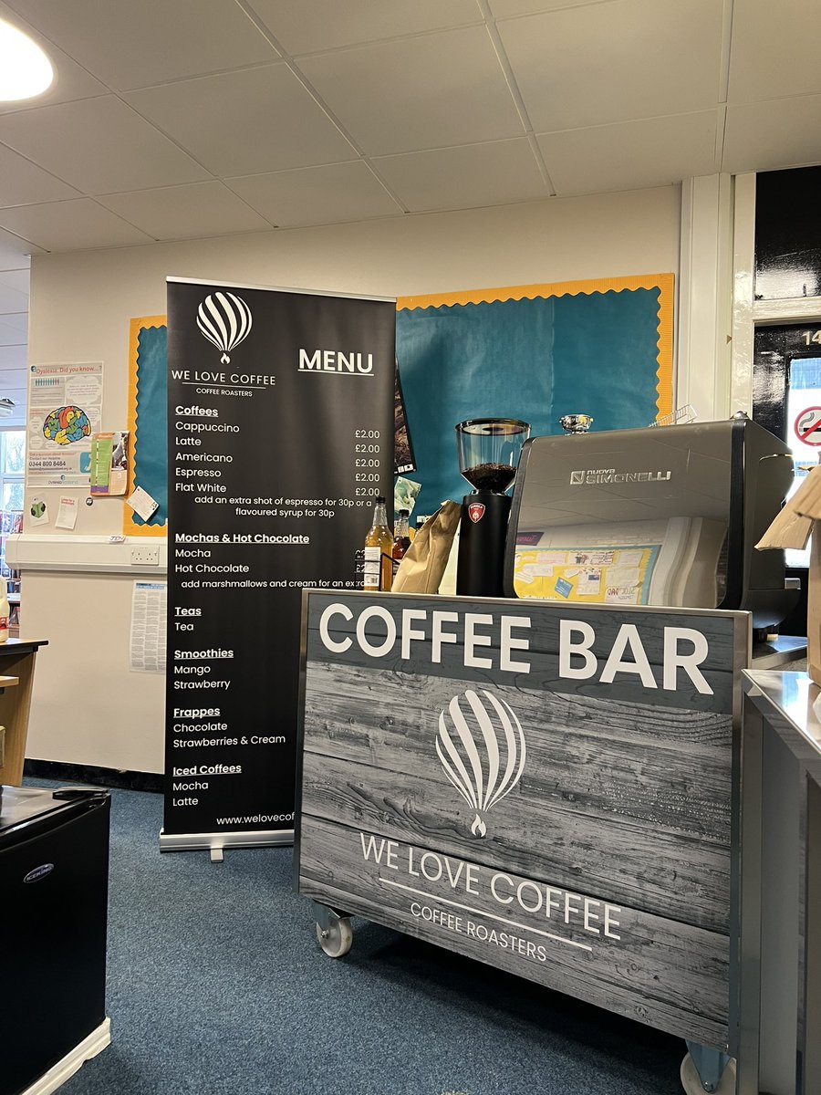 Here we have some pictures of the original coffee bar in operation at a recent event and in one of our lovely schools!! 

Now how good does this look. If you are interested in one and become part of our growing community and get the best coffee bar there is drop us a message☺️