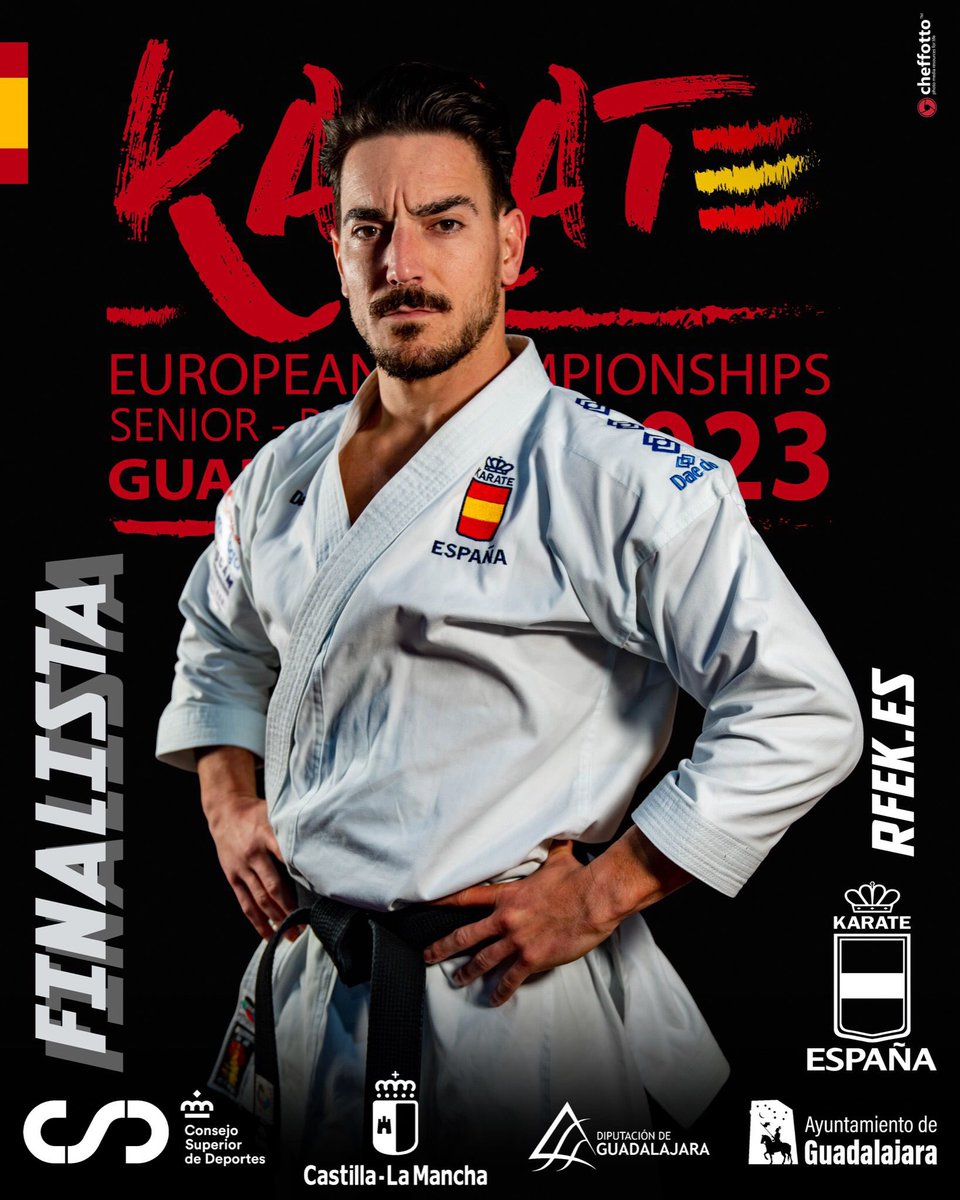 RFEKarate's tweet photo. ¡ @DamianHQuintero a la final del Campeonato de Europa de #Guadalajara!

¡IMPRESIONANTE como siempre!
Buscará el oro el próximo sábado a las 18.00 h frente al competidor italiano. 

¡Vamos Damian!
#ESPKarateam #Guadalajara #europeo https://t.co/rGOe1wqXQe
