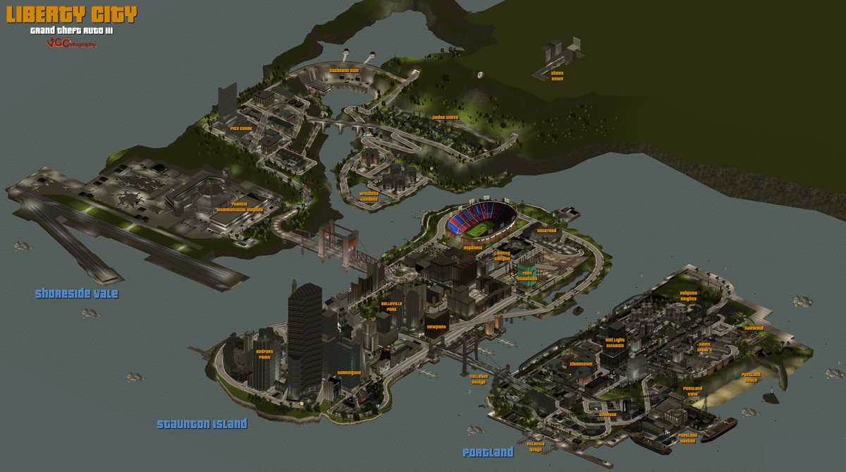 Grand Theft Auto III Liberty City Map Map for PlayStation 2 by mechaskrom -  GameFAQs