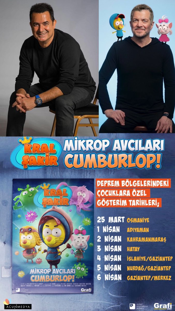 bizmalatyaliyiz's tweet photo. Kral Şakir Mikrop Avcıları Cumburlop!” filmi sinemalarda gösterime girmeden önce deprem bölgelerindeki çocuklarla buluşacak.

#Malatya ‘da deprem olmadı değil mi? https://t.co/Vyv2lvCjIe