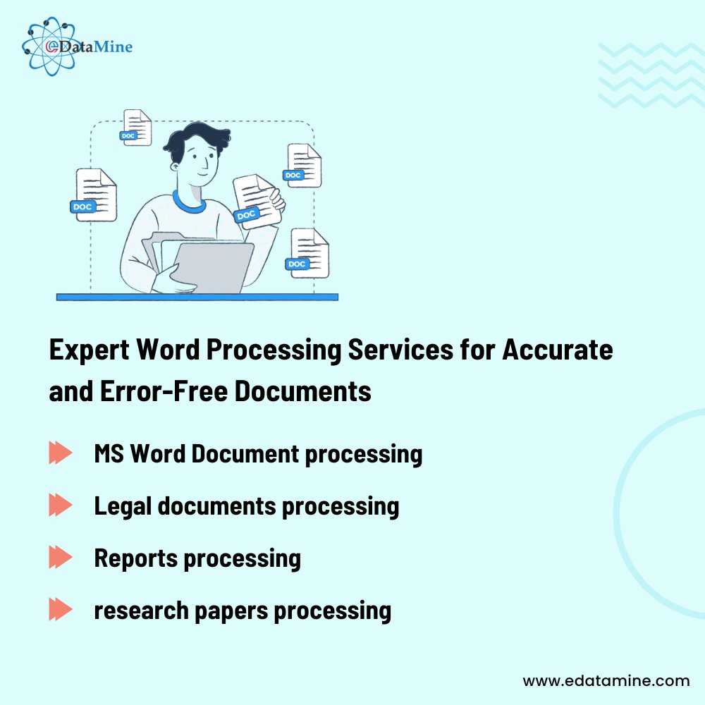 EdataMine's tweet image. edatamine.com/contact-us/.
#wordprocessing #documentprocessing #researchpaper #documentmanagement #outsourcing #offshoreservices #error #free