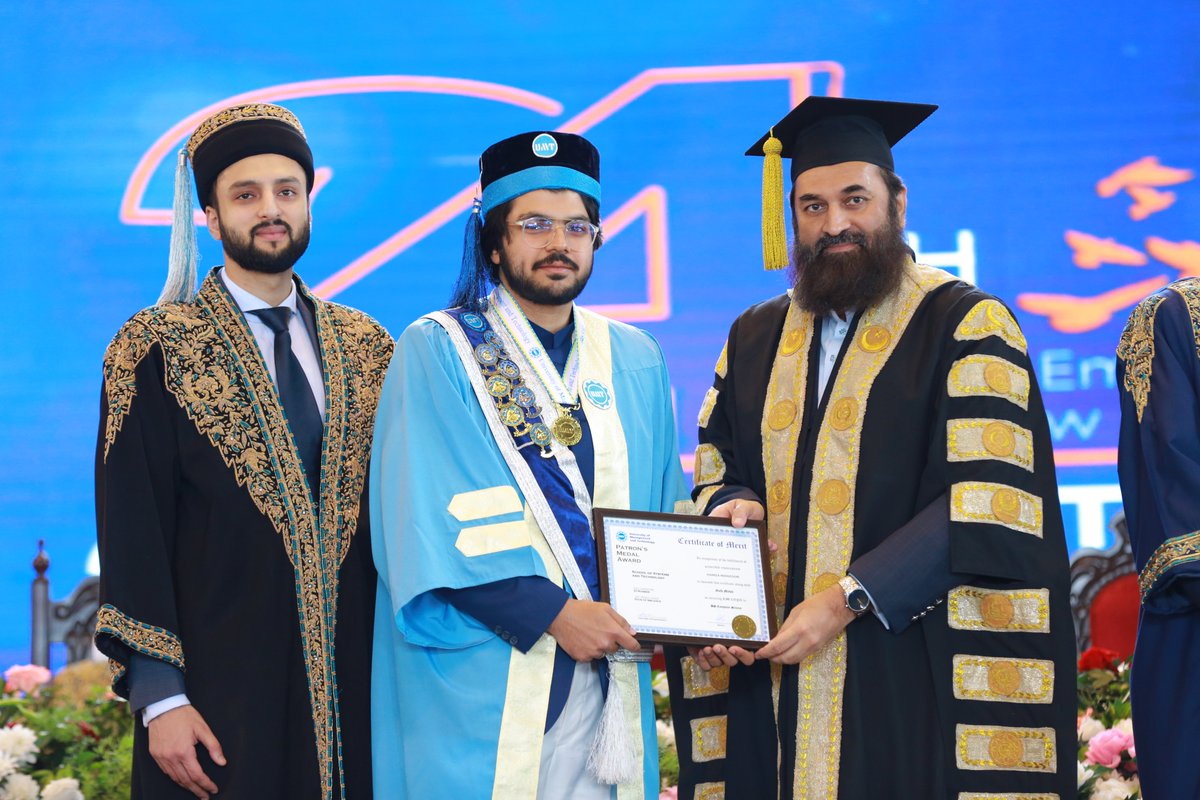 UMTOfficial's tweet photo. Highlights of the 24th Convocation Medalists

Medalists of the 24th Convocation Receiving their Degrees and Awards from Governor Punjab
#UMTConvocation #myUMT https://t.co/DgkZAE1Z4j