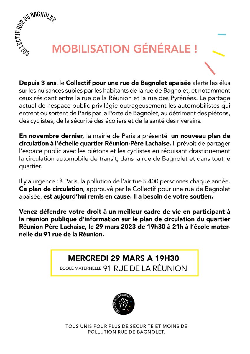 collectif pour une rue de Bagnolet apaisée (@PourRue) / Posts / X