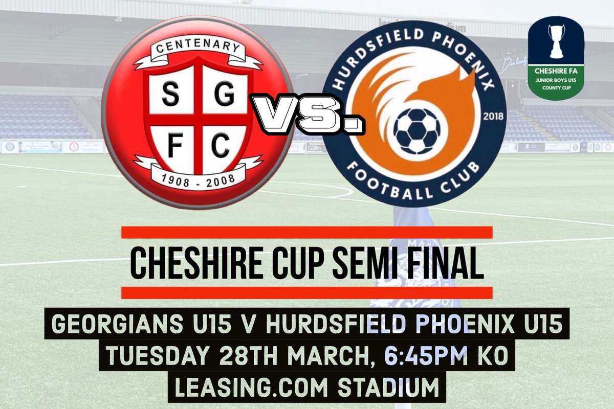 Big game Tuesday for some of our very talented young players. Please come and show your support <a href="/OfficialSGFC/">Stockport Georgians FC</a> <a href="/SGFC_Reserves/">Stockport Georgians Reserves</a> <a href="/SGFCu18s/">Sto(C)kport Georgians u18s</a>  <a href="/eighteen70uk/">eighteen 70</a>  ⚽️